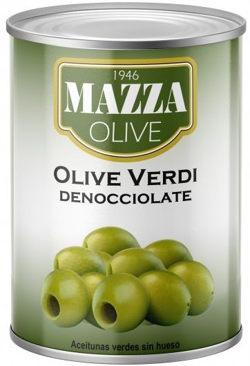 Pitted Green Olives bulk 3Kg - Mazza