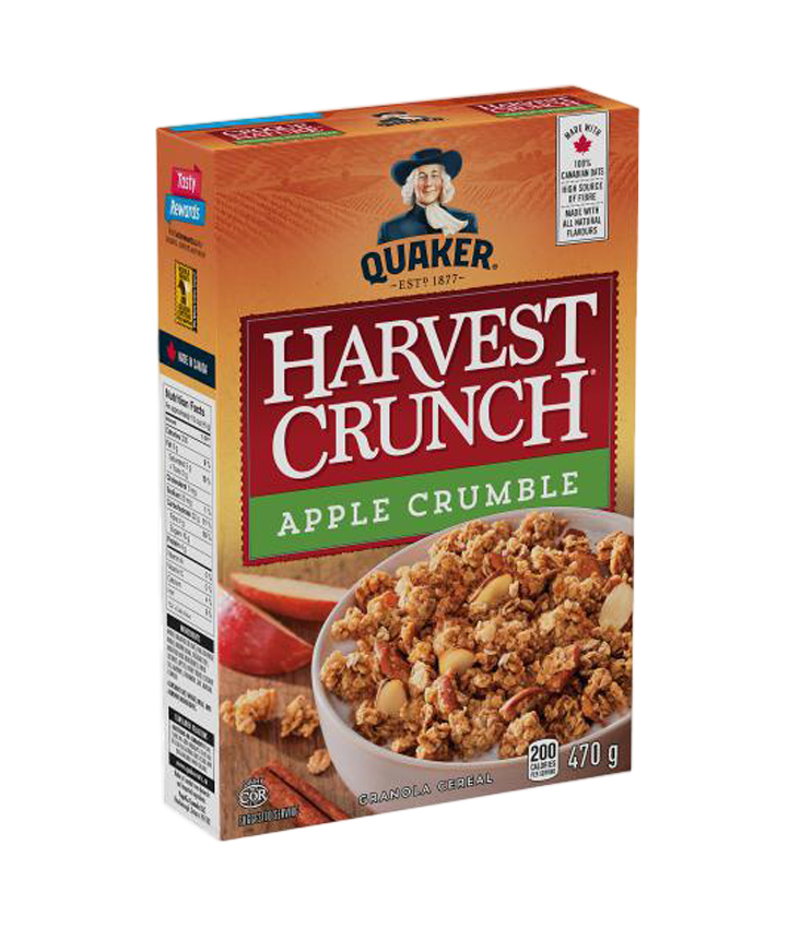 Harvest Crunch Granola Cereal Apple Crumble 400g- Quaker DISCOUNTED
