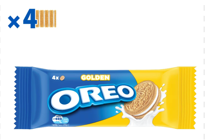 Oreo snack white gold - 4 pack 36.8g