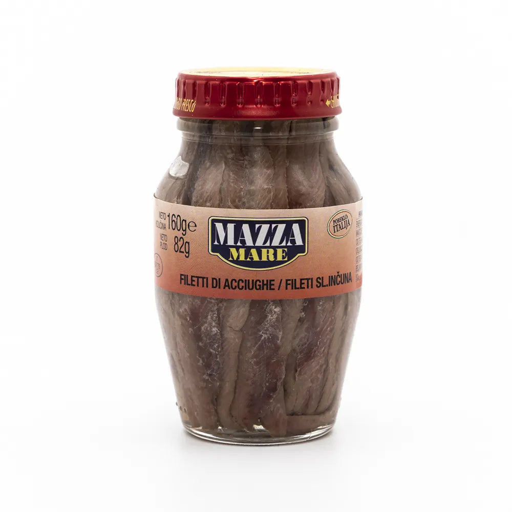 Anchovy Fillets in Sunflower oil 160g - Mazza