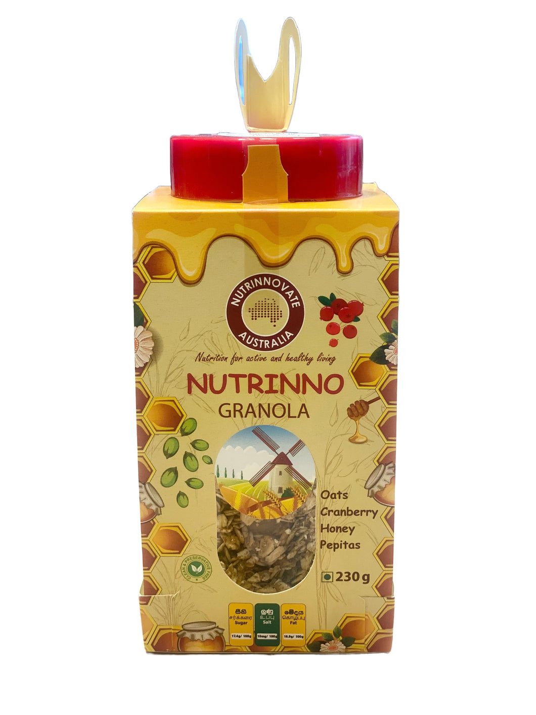 Nutrino Cranberry & Honey Granola- Nutrinnovate Australia