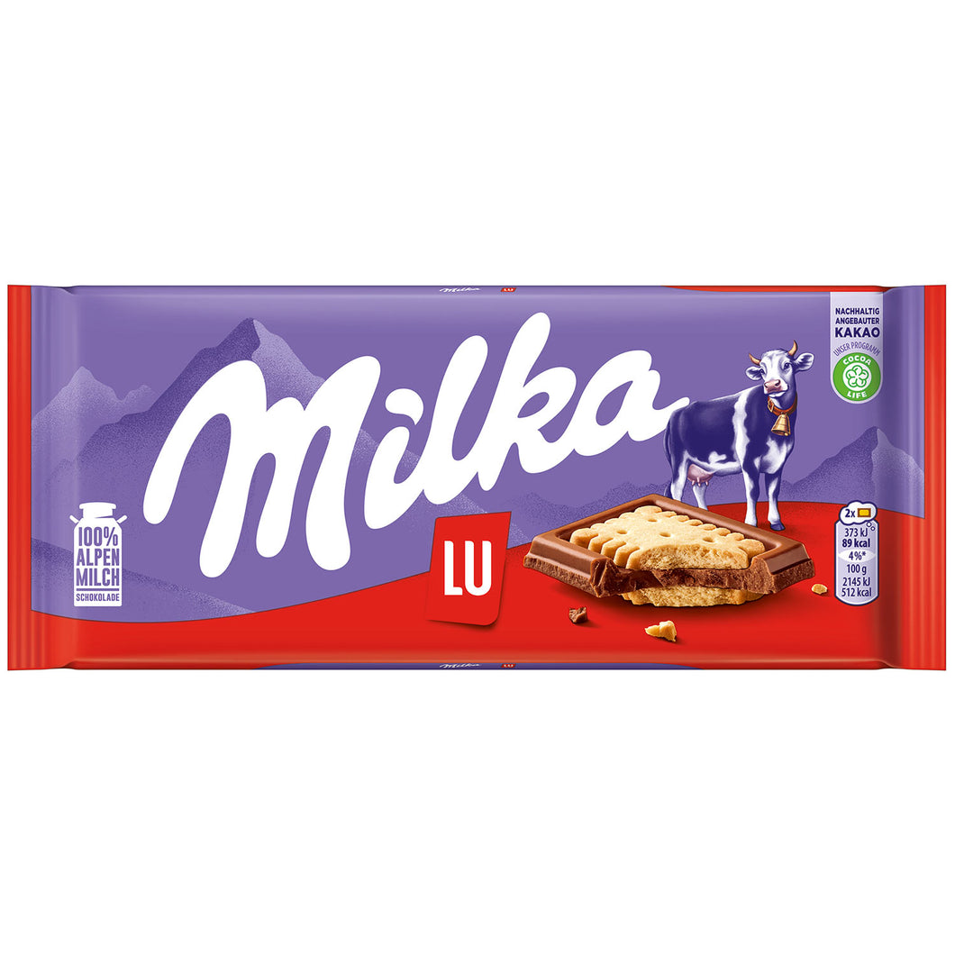 Milka LU Alpine Chocolate Bar 87g