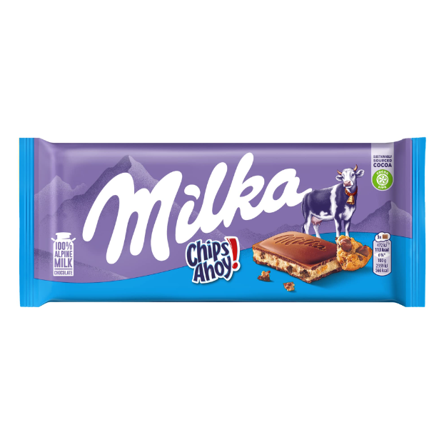 Milka Chips Ahoy! Chocolate Bar 100g