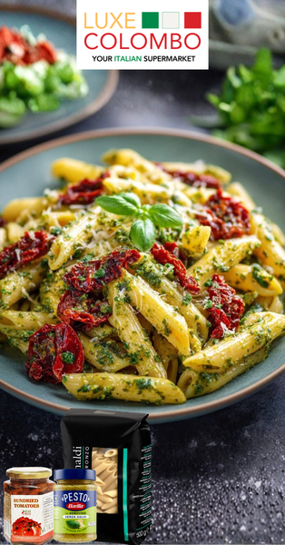 Sun-Dried Tomato & Pesto Penne: Quick & Delicious Italian Pasta