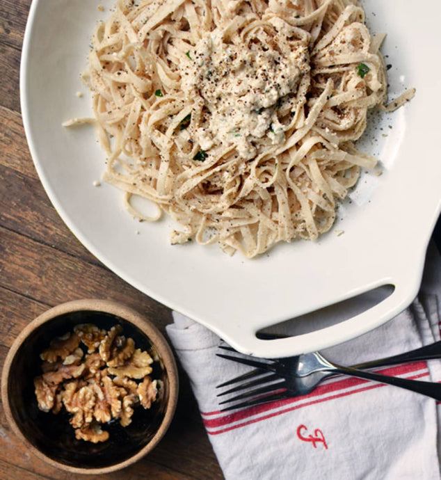 Linguine with Walnut Pesto