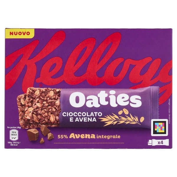 Oaties Snack Bars Chocolate And Oat Simple 160g -  Kellogs