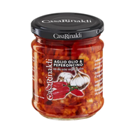 Garlic Hot pepper (aglio olio) Sauce 190g - Casa Rinaldi