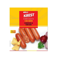 Cheese & Onion Chicken Sausage 500g - Krest