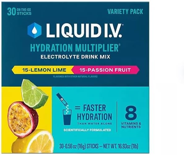 Electrolyte Drink Mix Lemon Lime and Passion Fruit Variety Pack 30 Sticks - Liquid I. V.