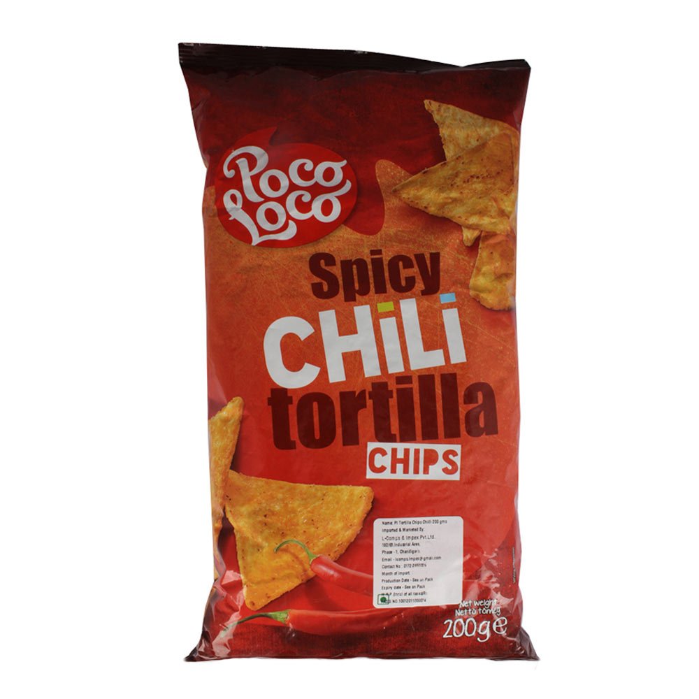 Spicy Chili Tortilla Chips 200g  - Poco loco