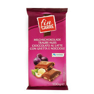 Milk Chocolate with Grapes & Hazelnuts 100g - Fincarre(Italy)