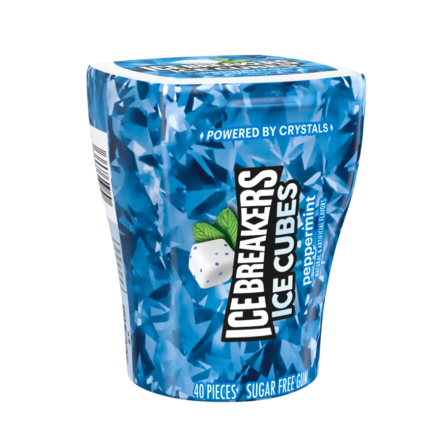 Ice Cubes Peppermint Sugar Free Gum 40pcs - ICE BREAKERS