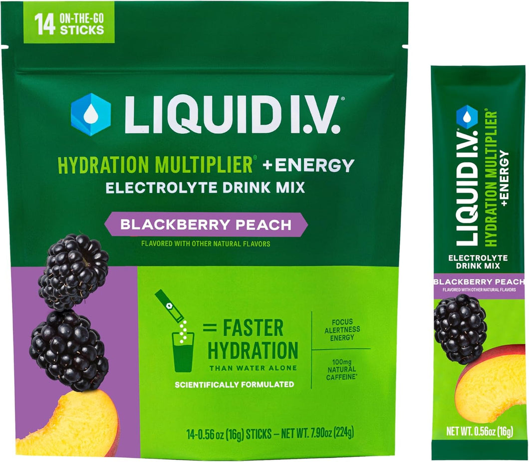 Electrolyte Drink Mix Blackberry Peach 26 Sticks - Liquid I. V.