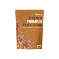 Golden Premium Flax Seeds 100g - Nutra Roots