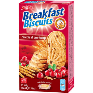 Breakfast Biscuits Cereal & Cranberry 160g - Koestlin