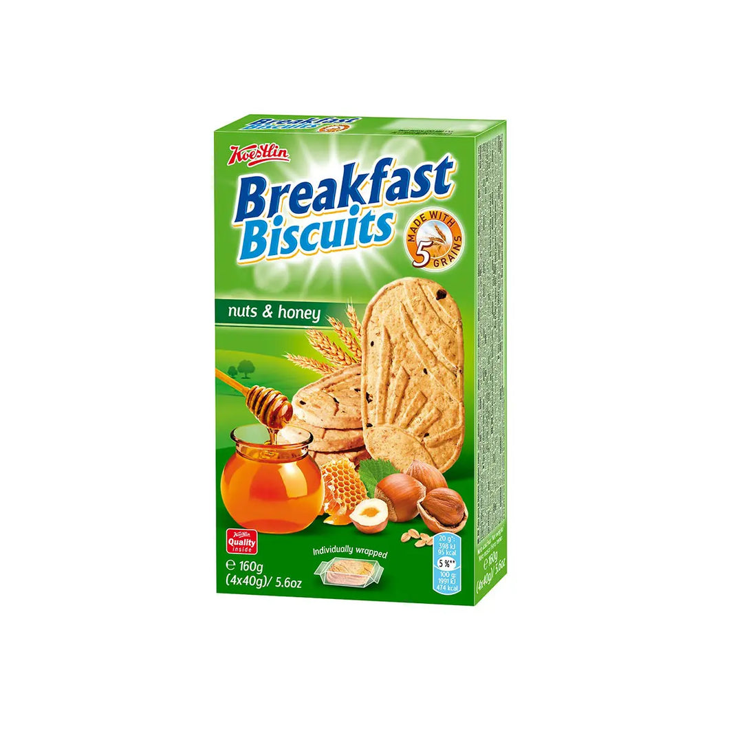 Breakfast Biscuits Nuts & Honey 160g - Koestlin