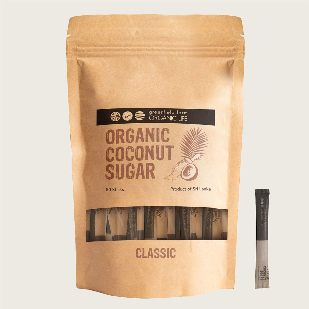 Organic Coconut Sugar Classic 250g (50 Sticks)- Organic Life