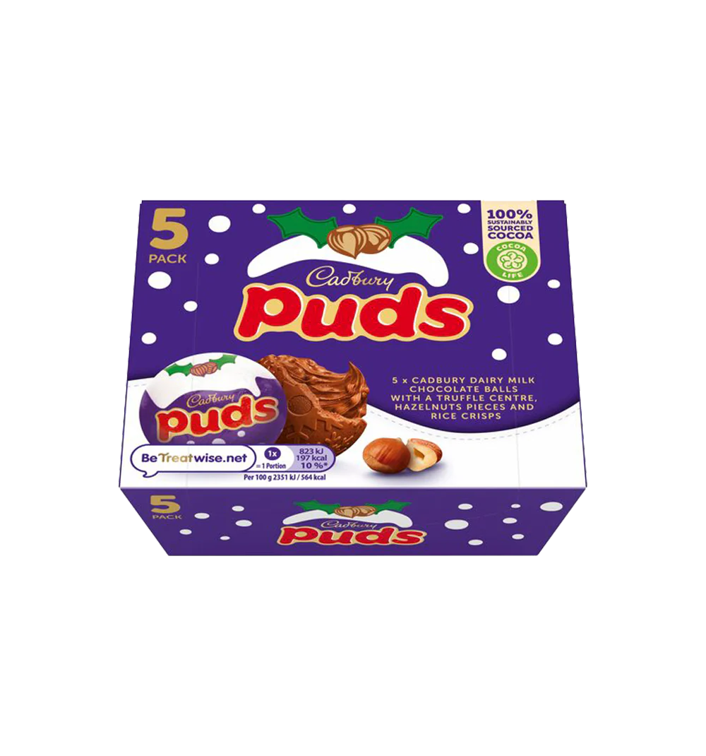 Christmas Chocolate Puds 5x35g- Cadbury