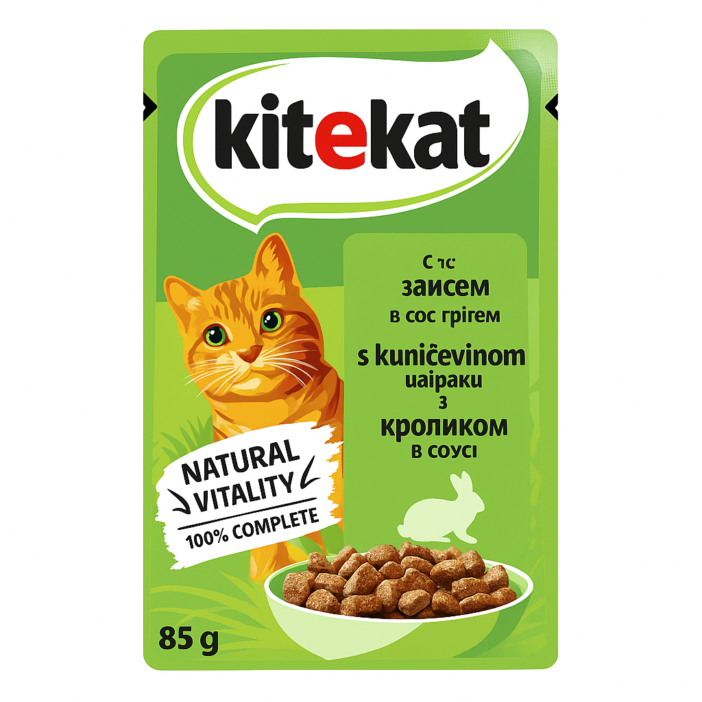 Cat Food rabbit meat in Sauce 85g - KiteKat