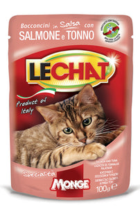 Cat food with salmon and tuna 100g - LeChat