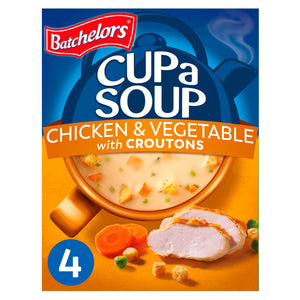 Chicken & Vegetable Croutons 4 Pack 110g - Batchelors Cup A Soup