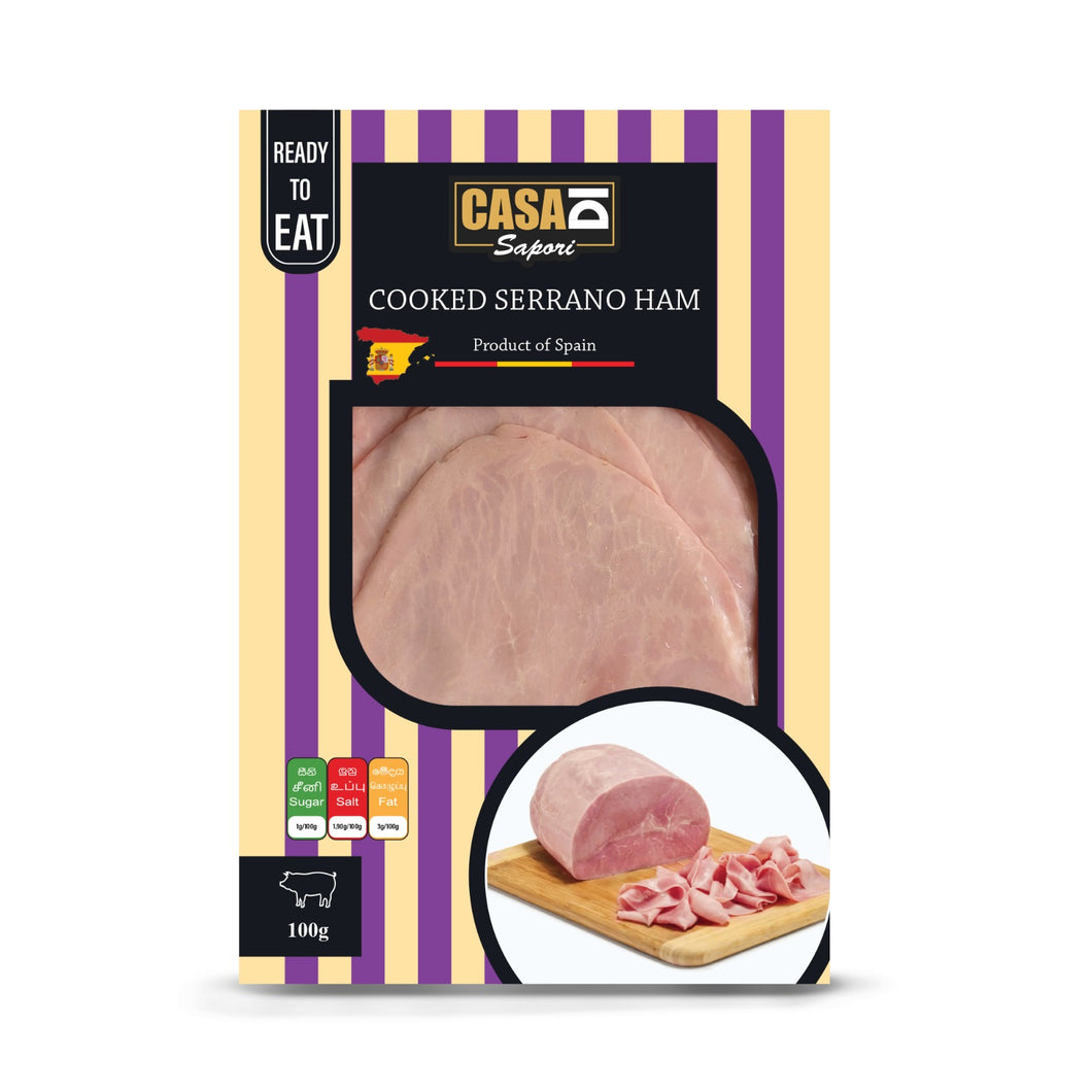 Cooked Serrano Ham 100g - Casa di Sapori