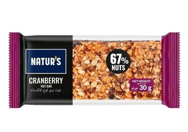 Cranberry Nut Bar 30g - Natur's