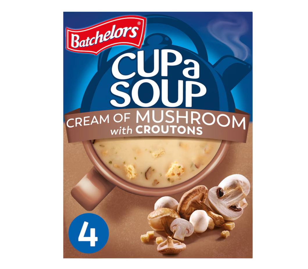 Cream Of Mushroom Croutons 4 Pack 99g - Batchelors Cup A Soup
