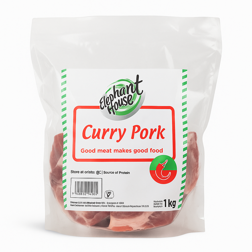 Curry Pork Boneless 1kg - Elephant House