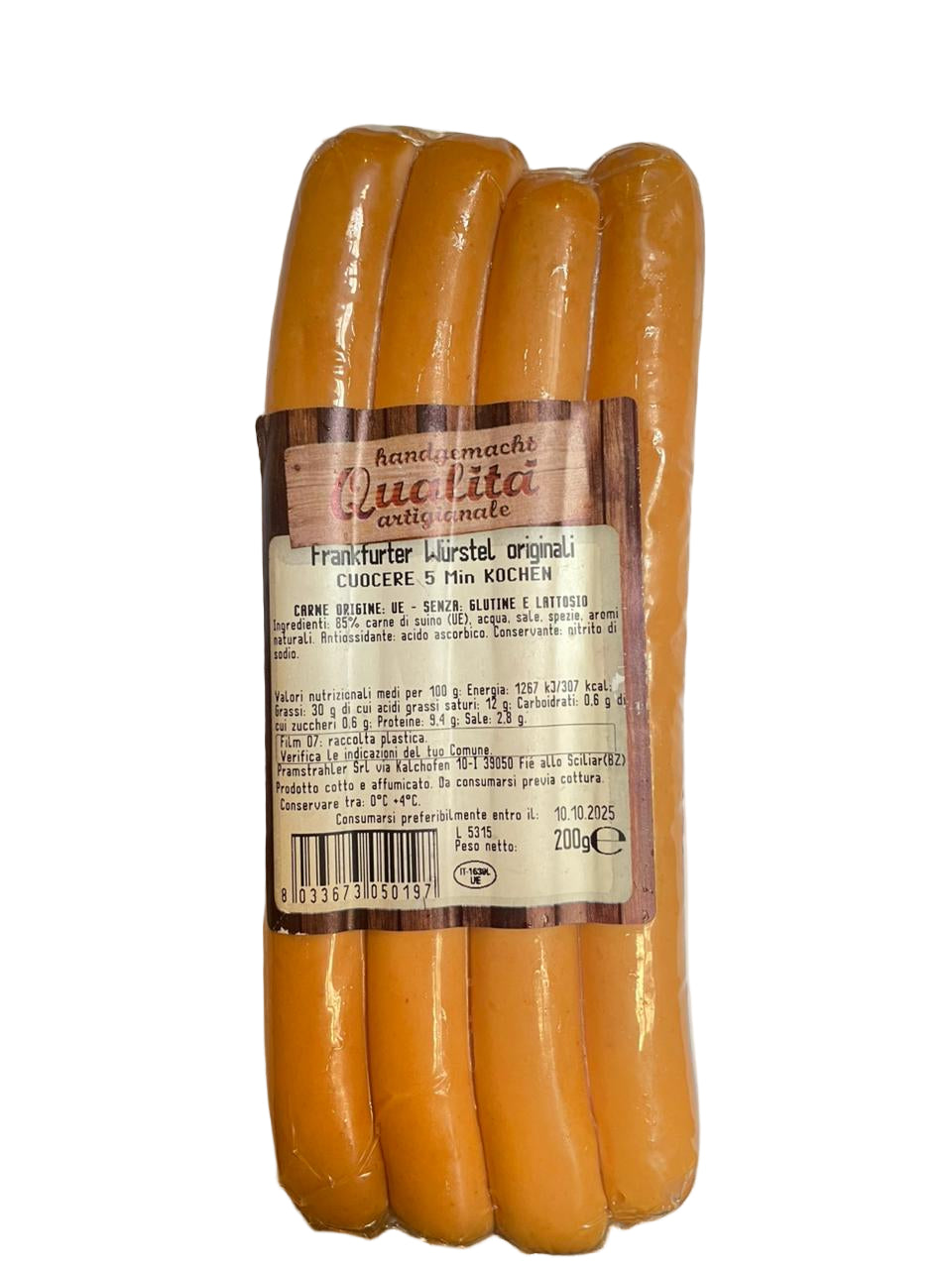 Frankfurter wurstel original 200g  -  Handgemachi Qualita amtigianale