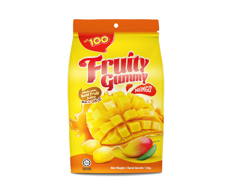 Fruity Gummy Mango Flavor 95g- Lot100