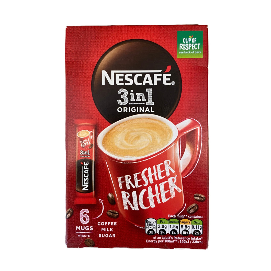 Nescafe 3 in 1 Original 102g- Nestle