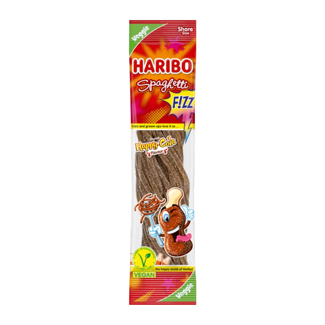 Happy Cola Flavour Spaghetti Fizz gummys  200g - Haribo