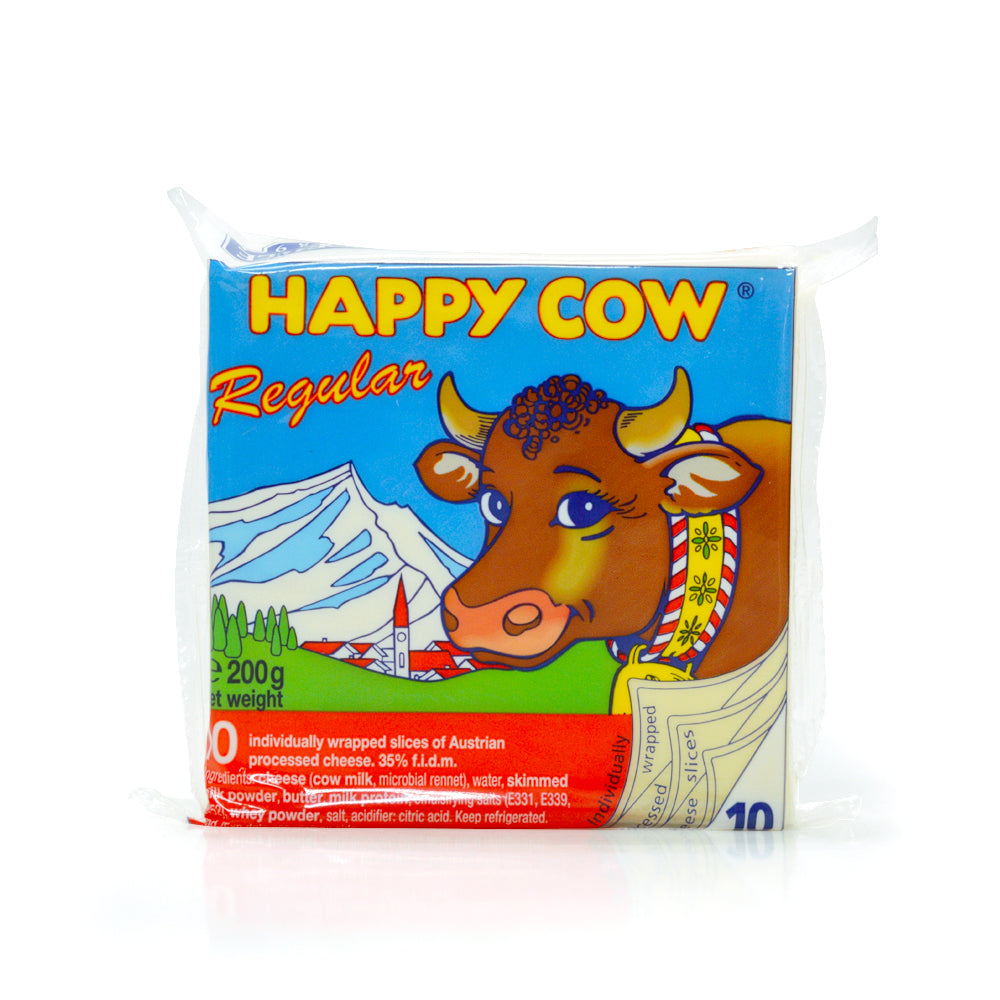 Cheese Regular Slices 200g- Happy Cow