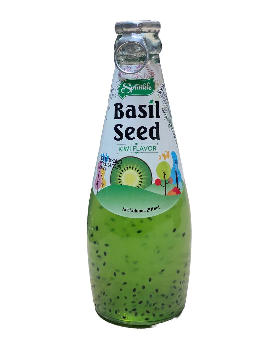 Kiwi Flavored Basil Seed Drink 290ml- Sprinkle