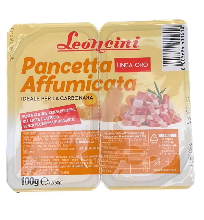 Smoked Bacon Cubes 100g - Leoncini