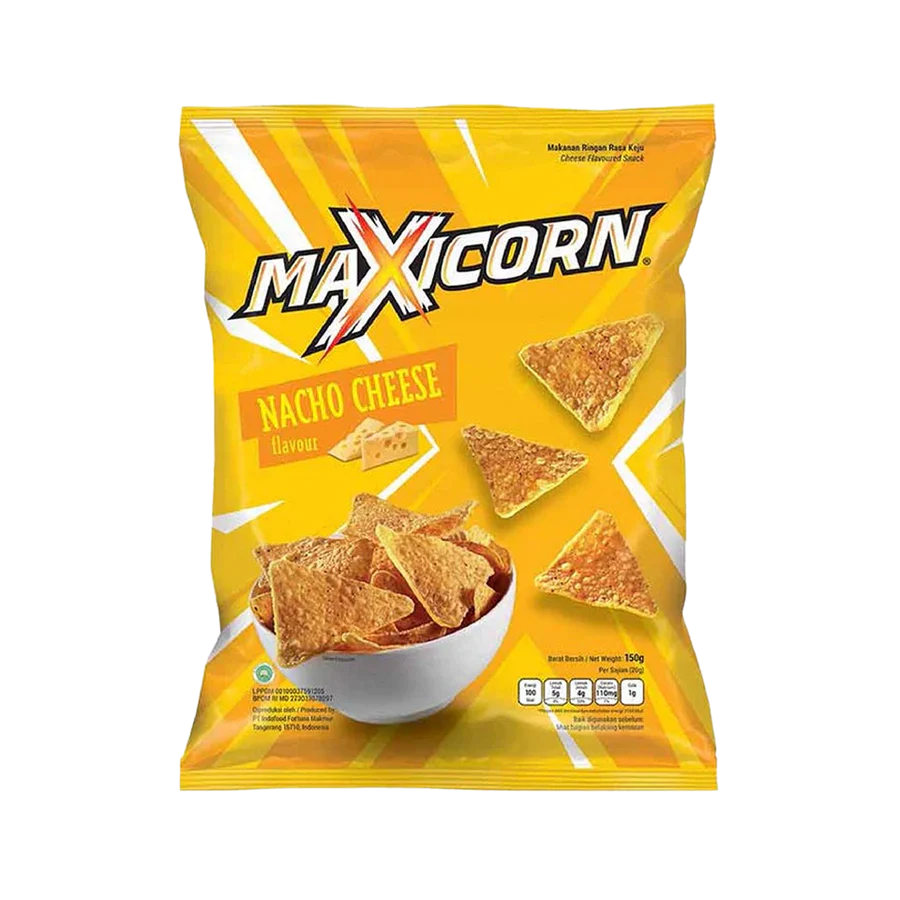 Nacho Cheese Tortilla Chips 150g- Maxicorn