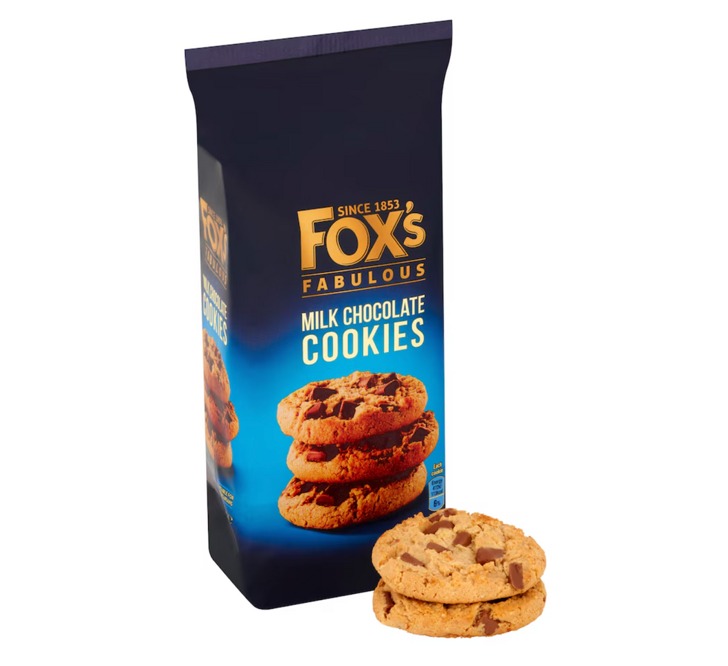 Milk Chocolate Cookies 180g - Fox's