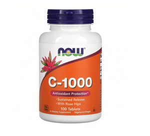 Now Vitamin C-1000 Sustained Release with Rose hips 100 tabs