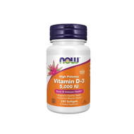 Vitamin D-3 5000 IU 240 Softgels - NOW