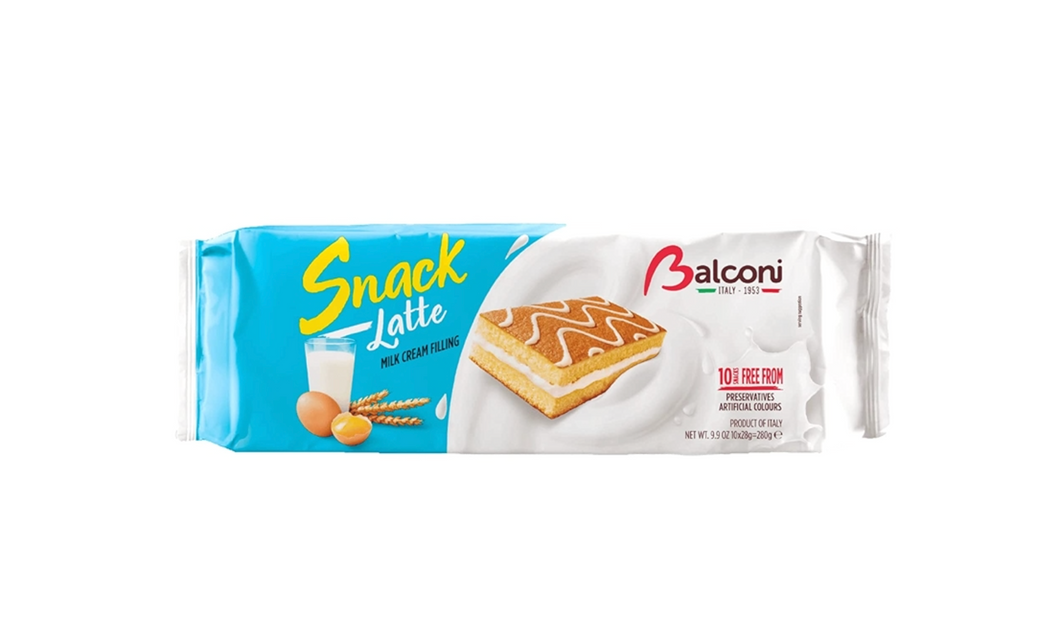 Sponge Cake Latte Snack 350g - Balconi
