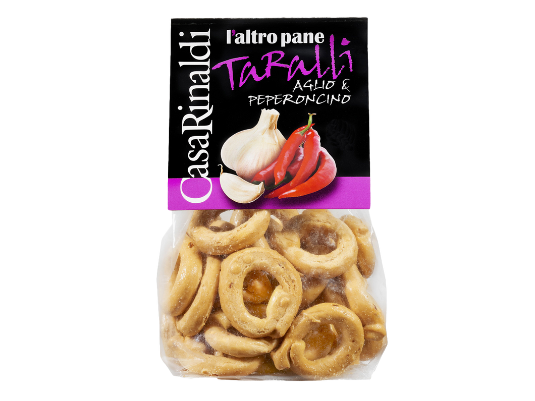 Taralli Snack Garlic & Hot Pepper 200g - Casa Rinaldi