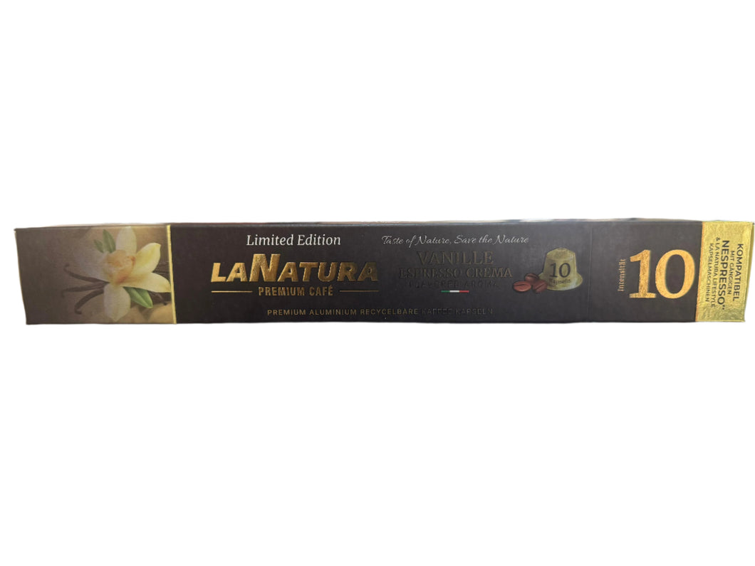 Vanille Espresso Crema coffee capsules - La Natura