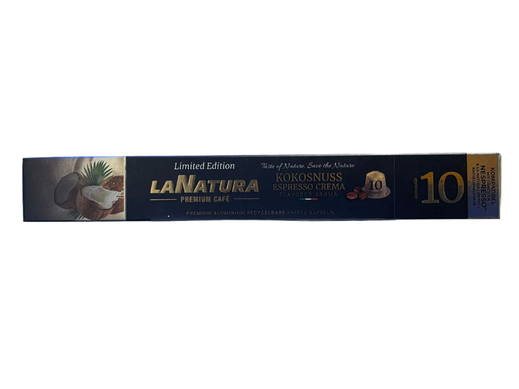 Coconut Espresso Crema coffee capsules - La Natura