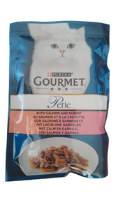 Cat food Perle  With Salmon And Shrimp  85g - Gourmet