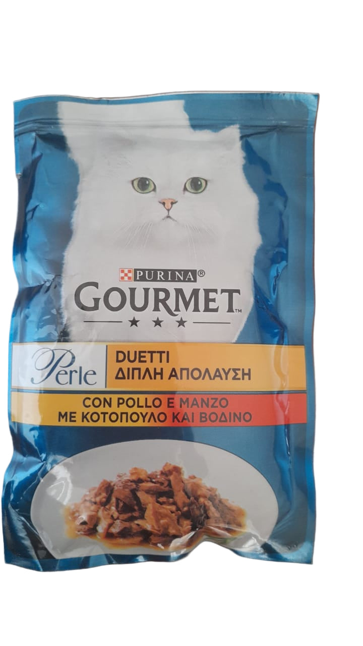 Cat food Perle  With Chicken  And Beef   85g - Gourmet