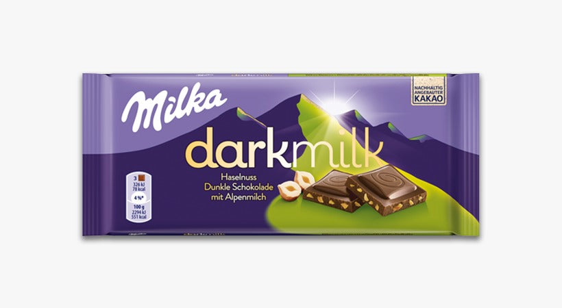 Milka Dark Chococlate with Hazelnut 85g
