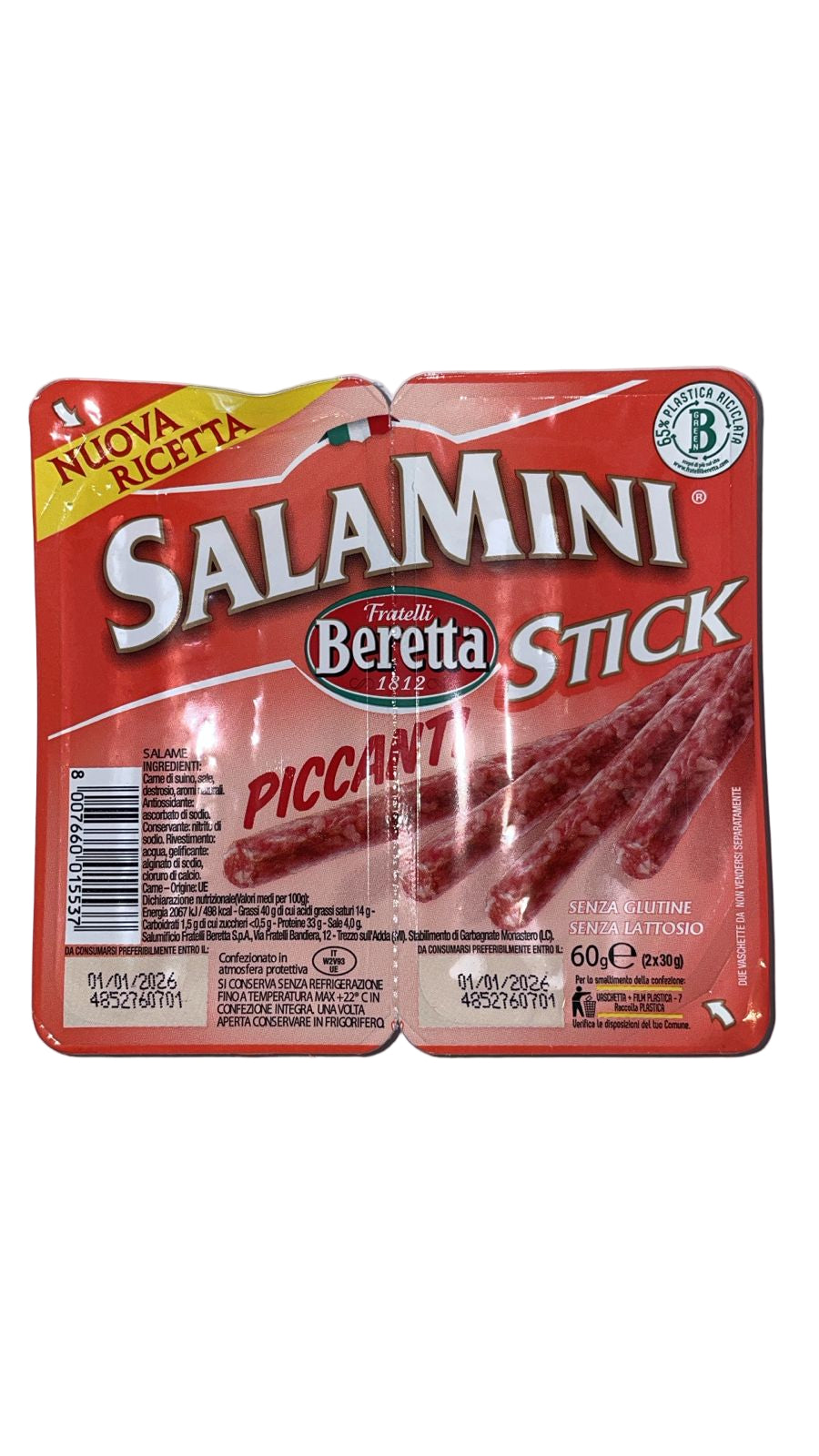 Salamini Piccanti  Sticks 60g - Beretta