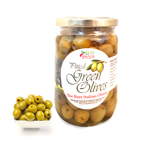 Pitted Green Olives 220g
