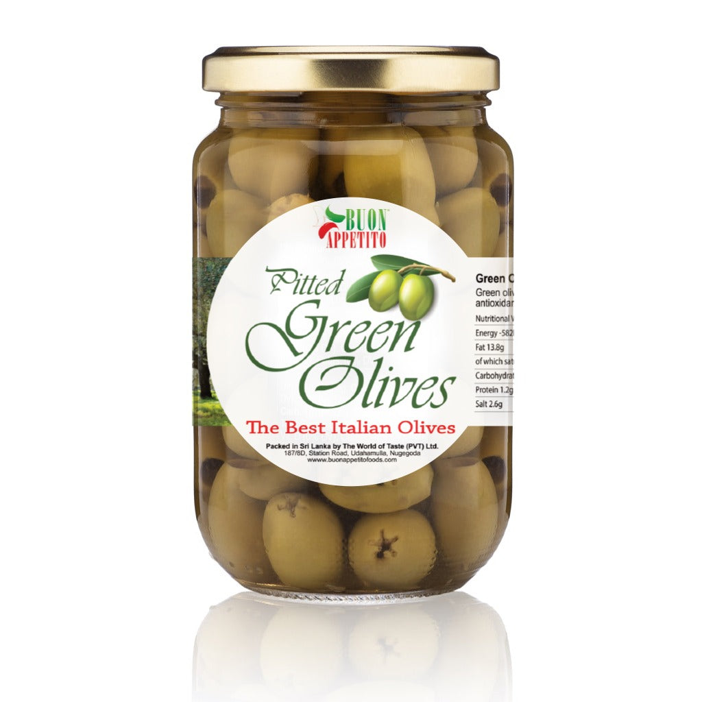 Pitted Green Olives 220g -  Boun Appetito